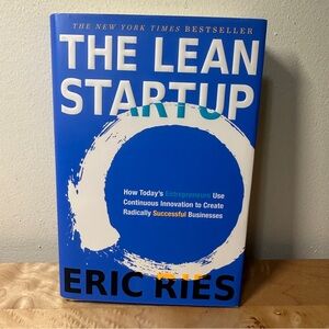 The Lean Startup by Eric Ries - Blue & White Hardcover